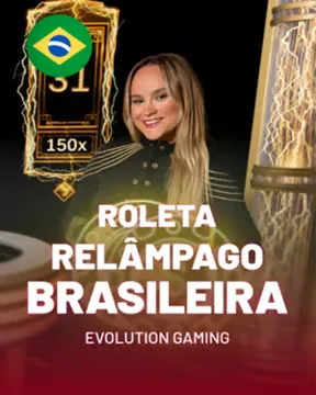 Ficha da Roleta Relâmpago Brasileira, da Evolution, no salão ao vivo.