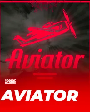 Ficha do Aviator, da Spribe, como ela aparece na prateleira: a silhueta vermelha de um avião subindo sobre fundo preto.