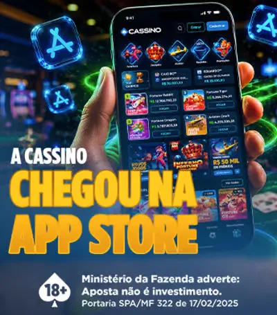 Banner "A Cassino chegou na App Store" exibido na home oficial.